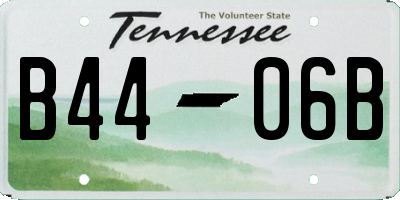 TN license plate B4406B
