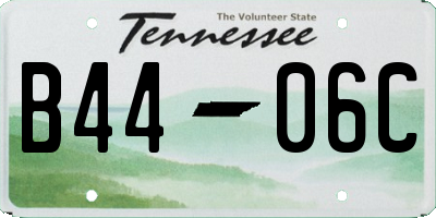 TN license plate B4406C