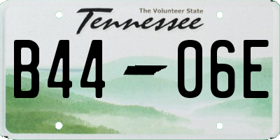 TN license plate B4406E