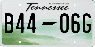 TN license plate B4406G