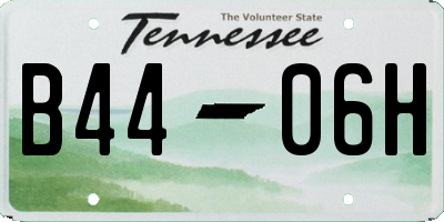 TN license plate B4406H