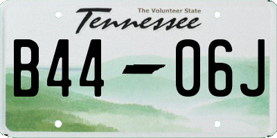 TN license plate B4406J