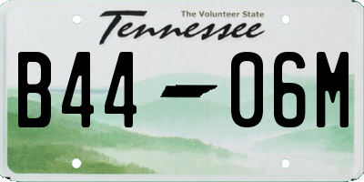 TN license plate B4406M