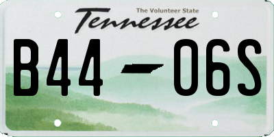 TN license plate B4406S