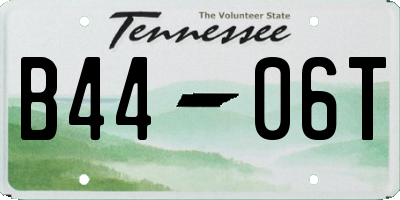 TN license plate B4406T