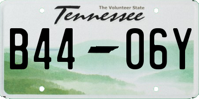TN license plate B4406Y