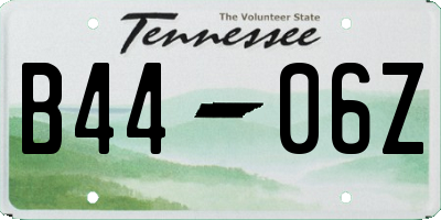 TN license plate B4406Z