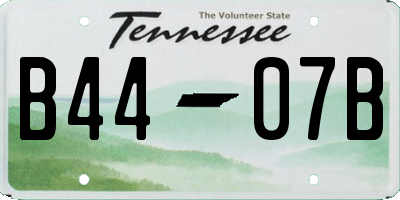TN license plate B4407B