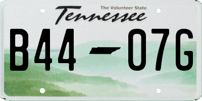 TN license plate B4407G