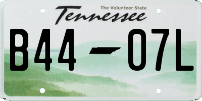 TN license plate B4407L