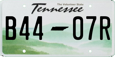 TN license plate B4407R