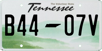 TN license plate B4407V
