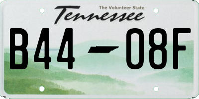 TN license plate B4408F