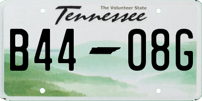 TN license plate B4408G