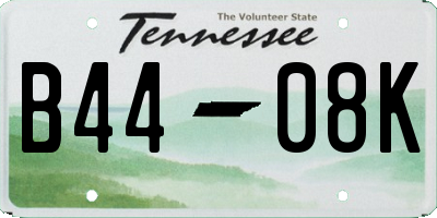 TN license plate B4408K
