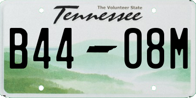 TN license plate B4408M