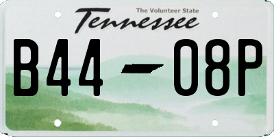 TN license plate B4408P