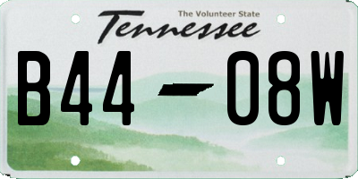 TN license plate B4408W