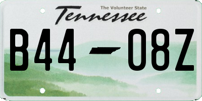 TN license plate B4408Z