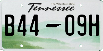 TN license plate B4409H