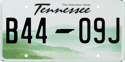 TN license plate B4409J