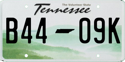 TN license plate B4409K