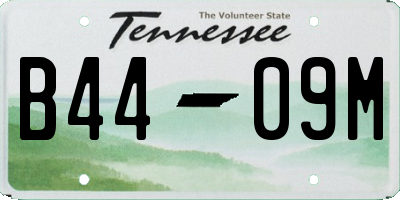 TN license plate B4409M