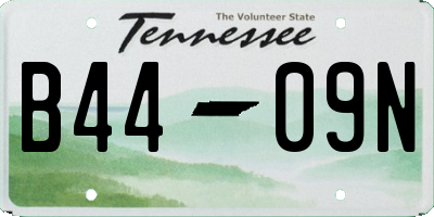 TN license plate B4409N