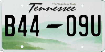 TN license plate B4409U