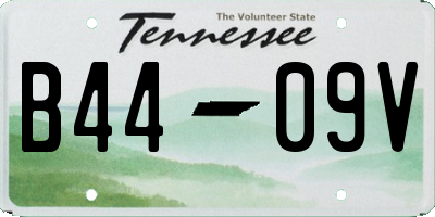 TN license plate B4409V