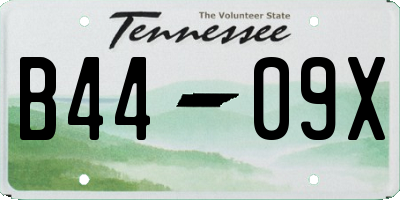 TN license plate B4409X