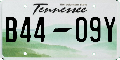 TN license plate B4409Y