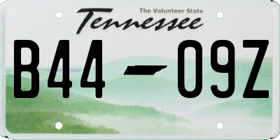 TN license plate B4409Z