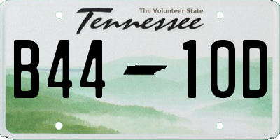 TN license plate B4410D