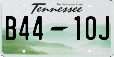 TN license plate B4410J