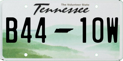 TN license plate B4410W