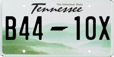 TN license plate B4410X