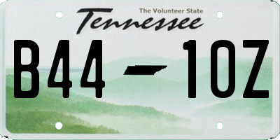 TN license plate B4410Z
