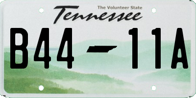 TN license plate B4411A