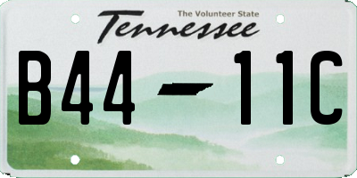 TN license plate B4411C