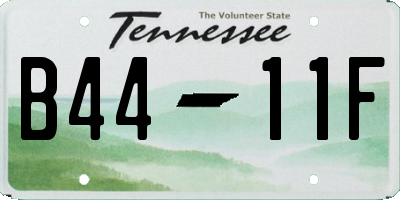 TN license plate B4411F