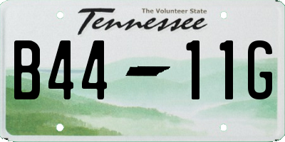 TN license plate B4411G