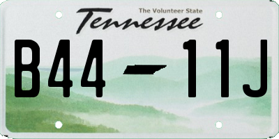 TN license plate B4411J