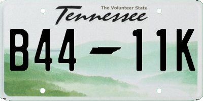 TN license plate B4411K