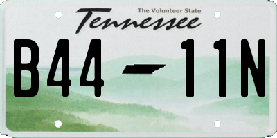 TN license plate B4411N