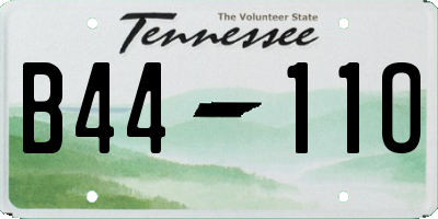 TN license plate B4411O