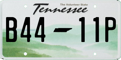 TN license plate B4411P