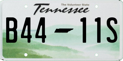 TN license plate B4411S