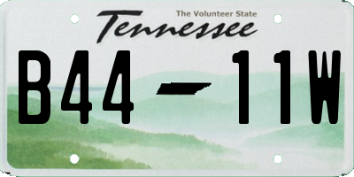 TN license plate B4411W