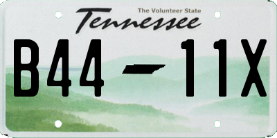 TN license plate B4411X